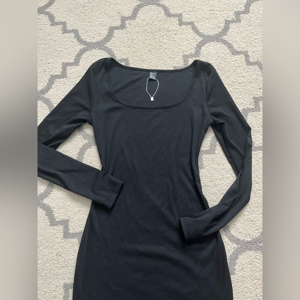 Black midi dress